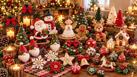 Enfeites de Natal do kit completo